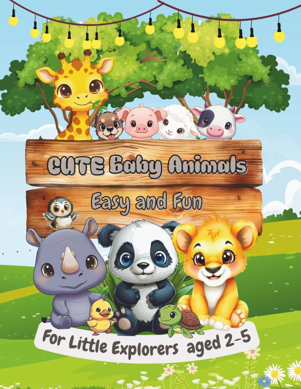 Cute Baby Animals: Easy and Fun, Perfect for Little Explorers aged 2-5