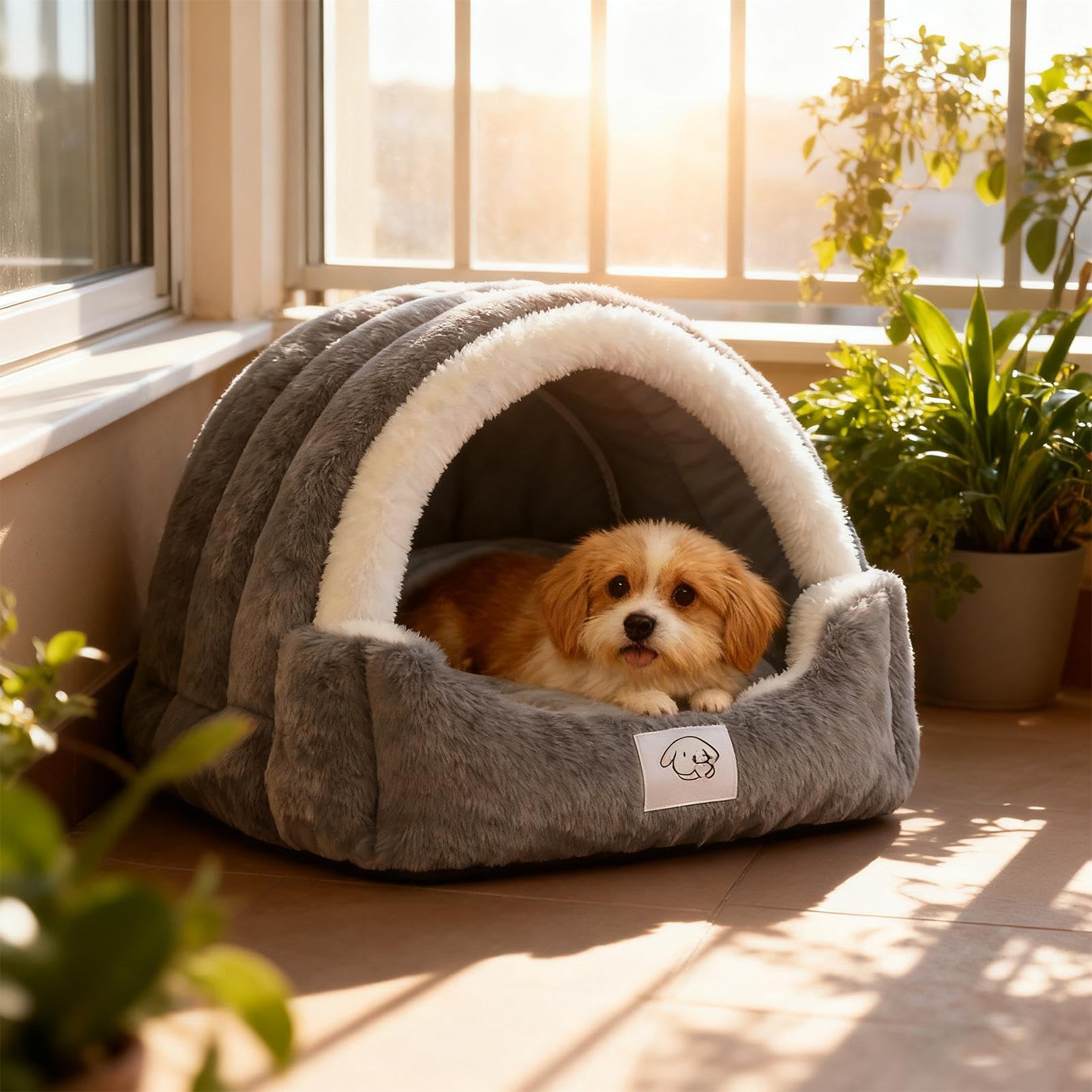 Cuccia Per Gatti A Forma Di Caverna Tenda Rilassante Per Il Sonno Degli | Tana Per Gatti Con Forma Di Casa E Tendina Per Soggiorno, Esterno, Patio, Balcone