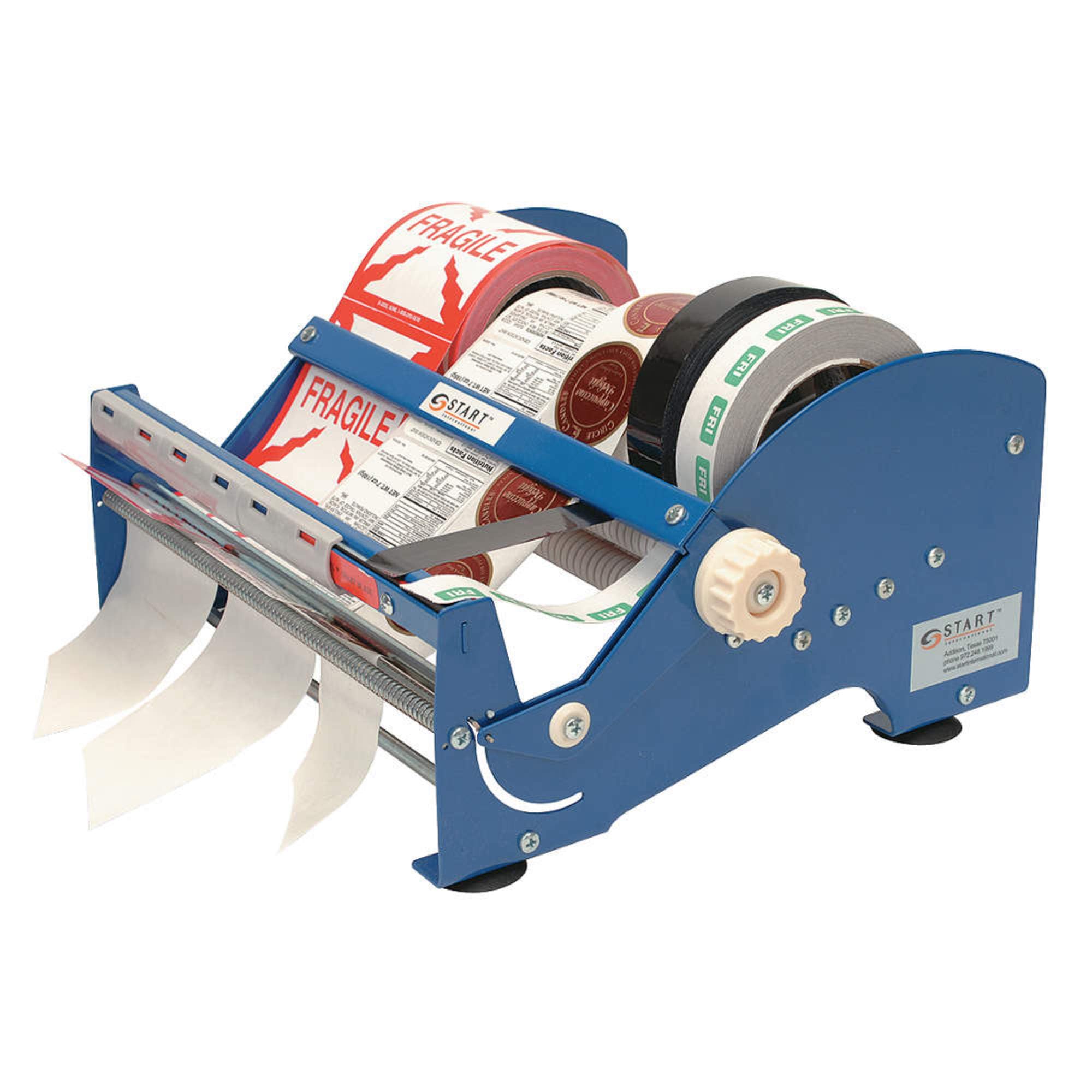 Start International - SL9512 - Multi Roll Tape Dispenser - Heavy Duty Steel Label Dispenser for Office - Manual Packing Tape Dispenser Desk - Industrial Multi Roll Label Dispenser - 12 Inch