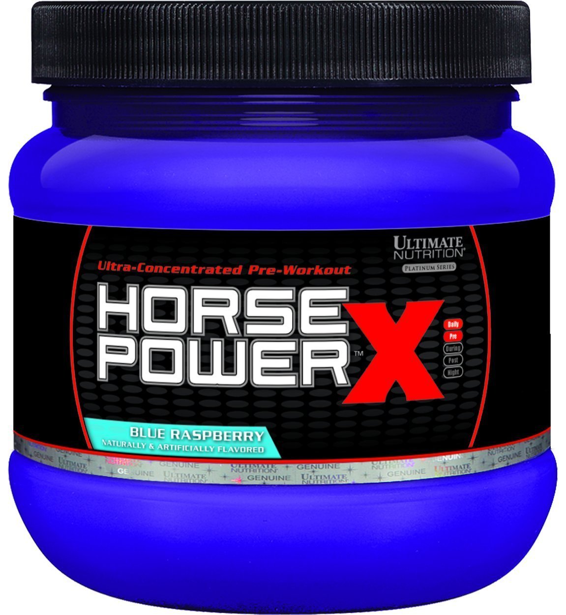 Horsepower X Advanced Preworkout Supplement with Creatine and Vitamin B12, 45 Servings, Blue Raspberry