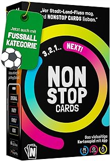 Lustiges Kartenspiel mit App | Gesellschaftsspiel für Erwachsene & Jugendliche | Stadt-Land-Fluss | Partyspiel Familienspiel Brettspiel Geschenk | ab 2 P. | 1750+ Themen inkl. Fußball