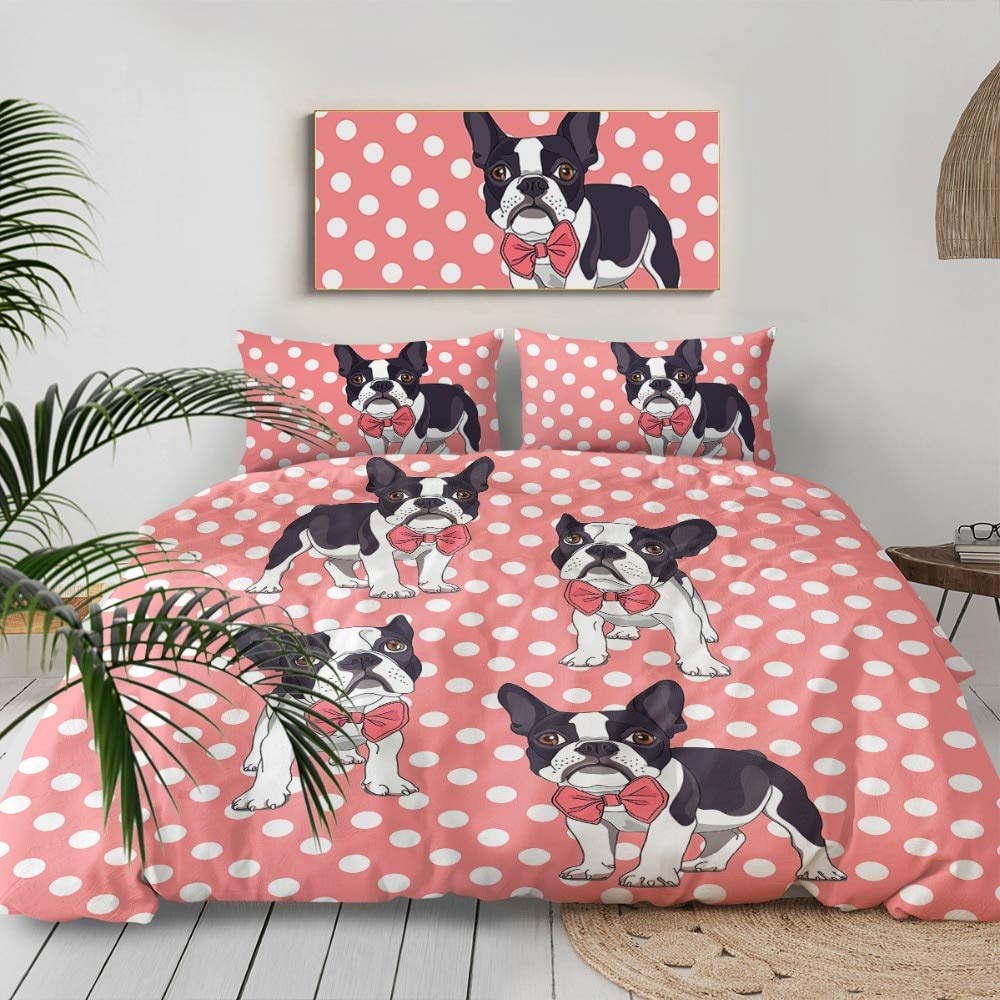 Housse de couette bouledogue français pour créer une chambre d'enfant ludique et cosy