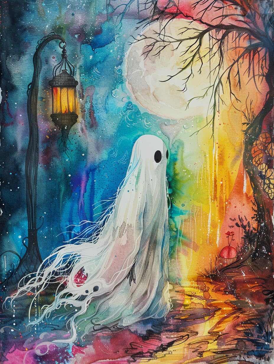 SKRYUIE Paint by Numbers Halloween for Adults, Acrylic Oil