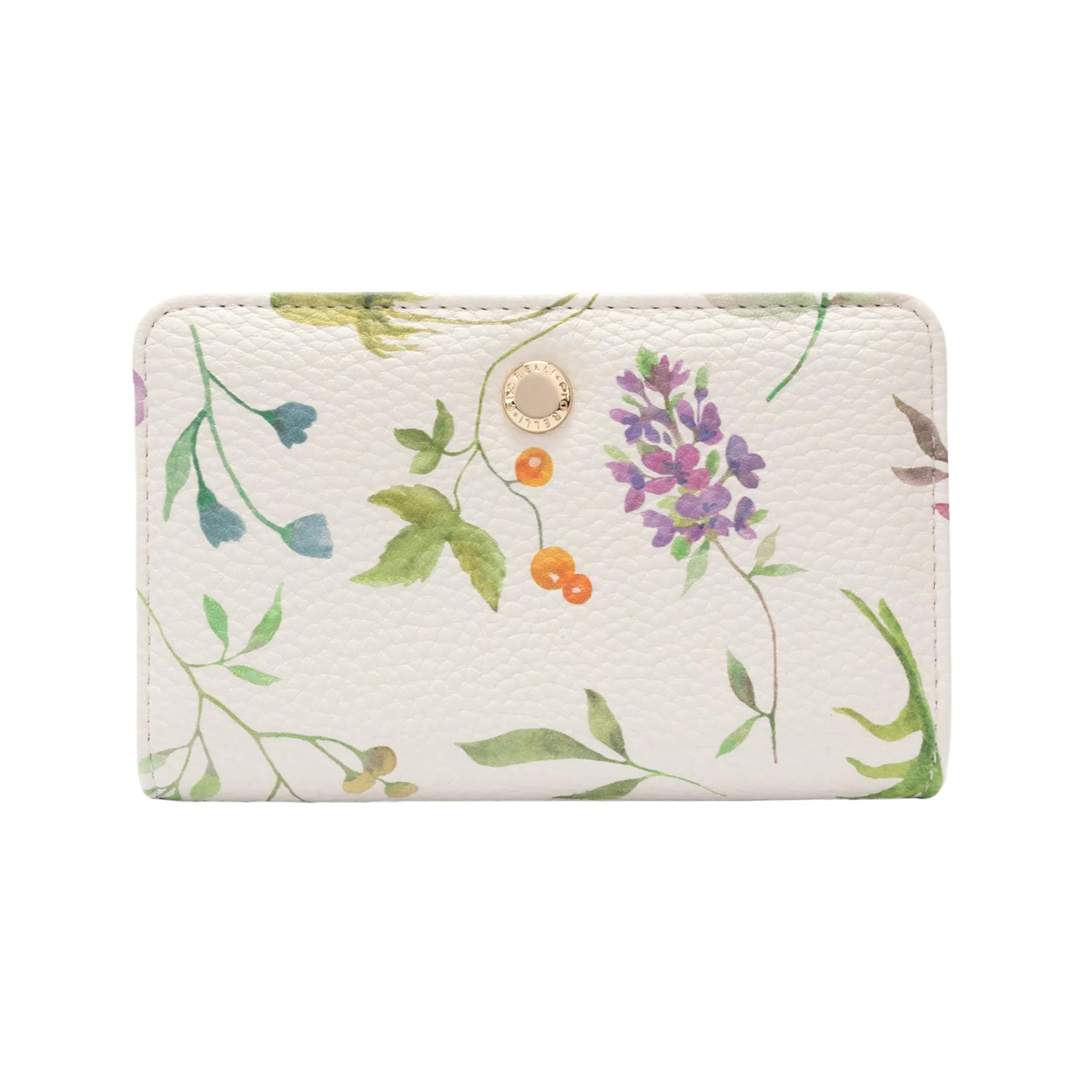 Fiorelli Women's Stevie Elongated Bifold Purse, Slim Wallet with Popper Closure, Zip Compartment, 4 Card Slots, Faux Leather, Sprinkled Bloom Floral Print