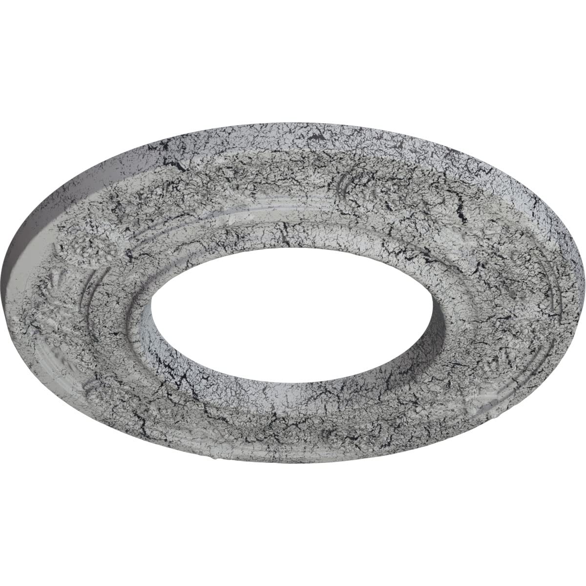 Ekena Millwork 8"OD x 3 7/8"ID x 1/2"P Daniela Fits Canopies up to 3 7/8" Ceiling Medallion, Ultra Pure White Crackle — Amazon image 2