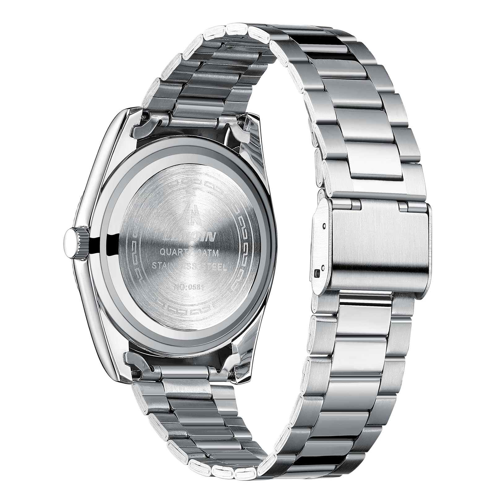 LN LENQIN Mens Watches Waterproof Stainless Steel Watch for Men Analog Quartz Fashion Business Designer Wristwatch