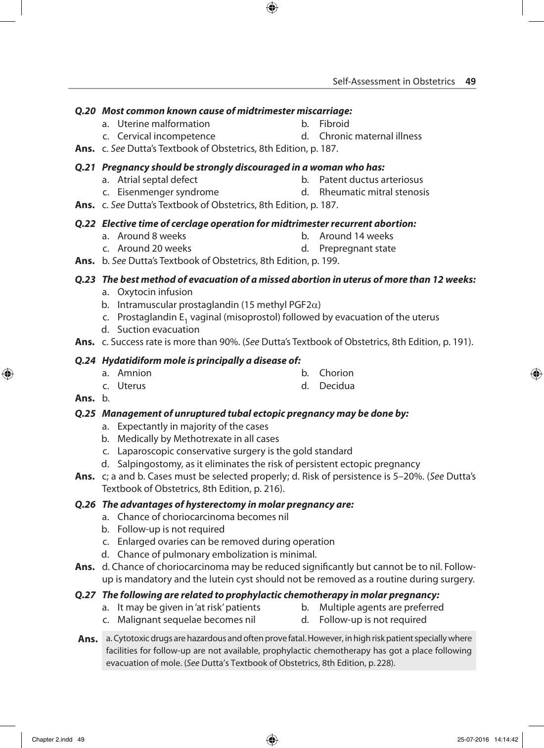 Manual of Obstetrics & Gynecology for the Postgraduates