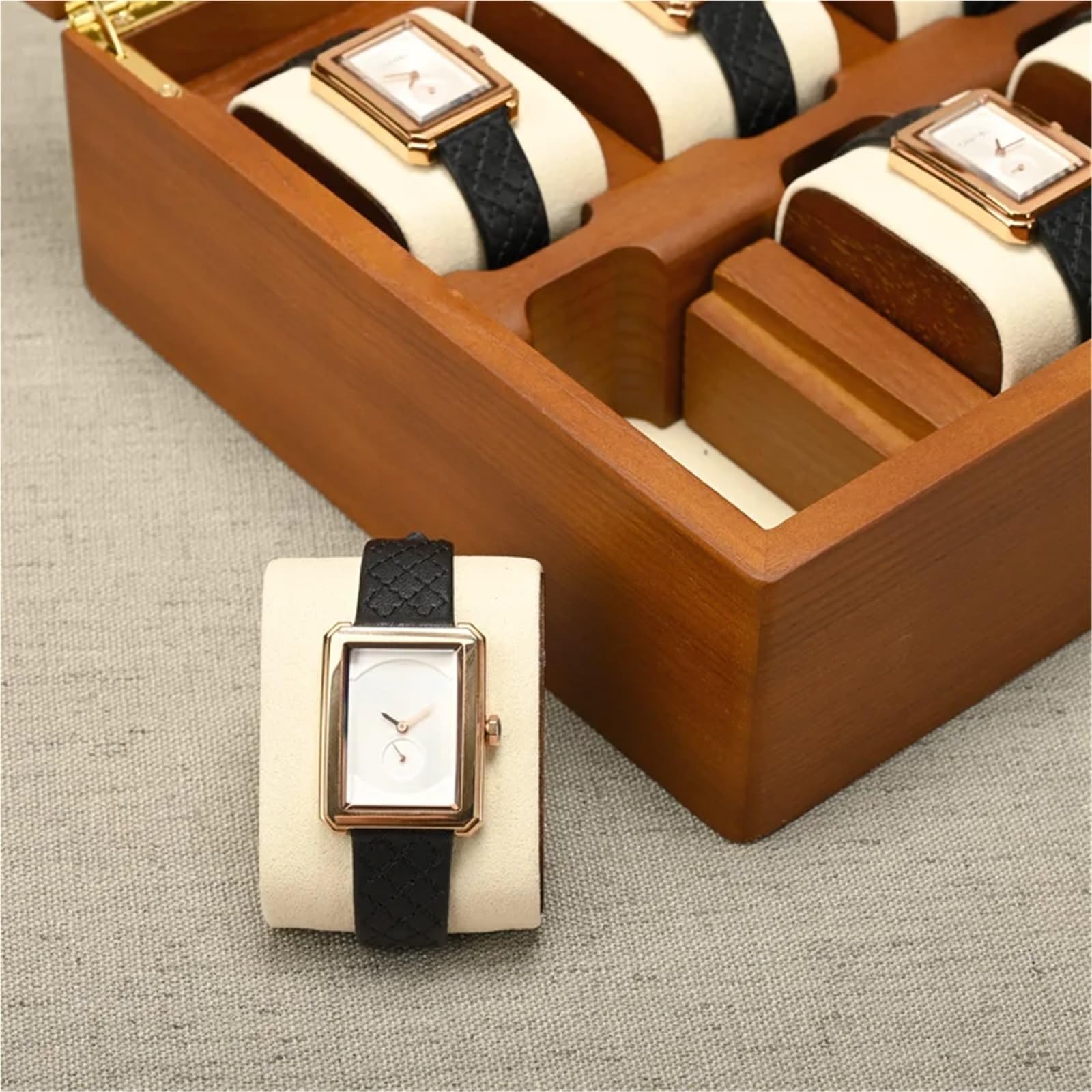 Caja para Relojes de Madera Caja de reloj 10 rejillas organizadora joyas madera