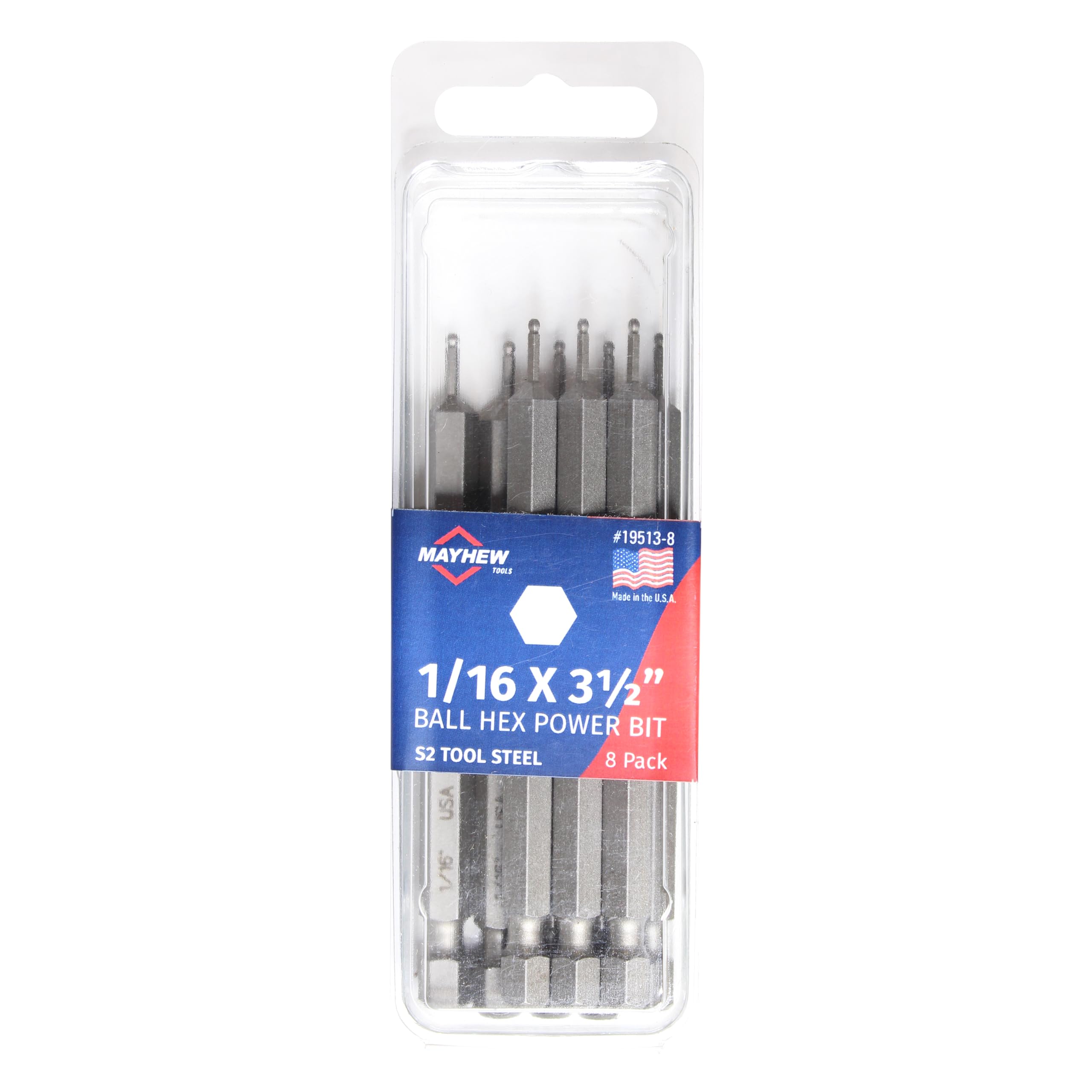 Lot de 8 embouts hexagonaux SAE 1/16 pouce longs pour vissage de précision