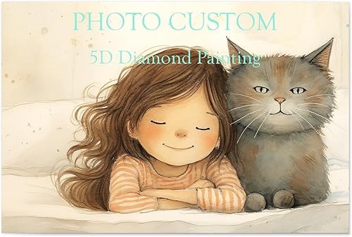 Miniatura 8 de Pintura de diamante personalizada 5D  Arte de diamantes para bricolaje personaliza tu propia foto, kits de fotos de pintura de diamantes por números