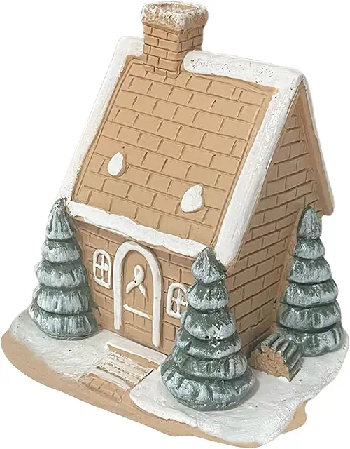 Qoukonao Christmas Incense Holder - Atmospheric Snow House for Wierook Huisje