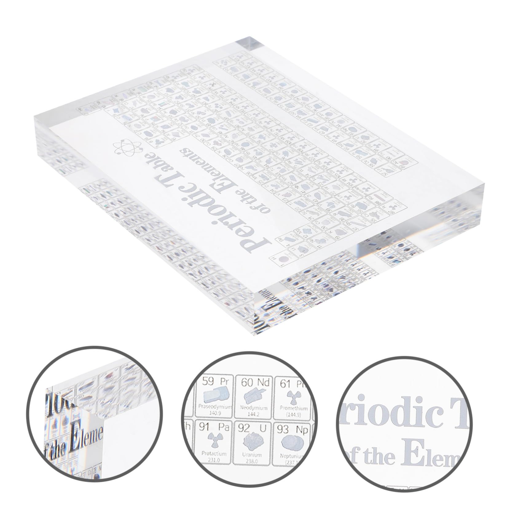 Hohopeti Periodensystem der Elemente aus Acryl mit Stabilem Standdesign als Schulbedarf und Dekoration für Büros und Bibliotheken Geeignet