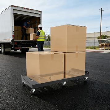2000LBS Heavy Duty Moving Dolly with 6 Swivel Wheels, Expandable Furniture Dolly Cart Up to 43.7 Wide, Thicken Steel Frame Appliance Mover for Building Materials, Heavy Equipment, All Terrain Use