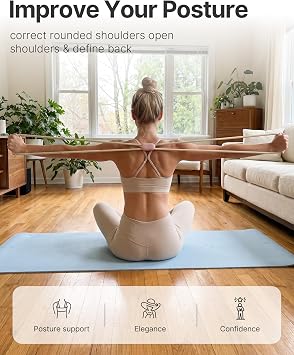YOTTOY Cross Resistance Band for Full Body Workout,Elastic Exercise Bands for Legs,Arms,Glutes,Stretch Bands for Exercise,Yoga Straps for Stretching, Booty Bands for Home Gym