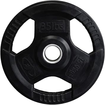 Valor Fitness OP Olympic Weight Plates Coated Rubber Weights w/Weight Plate Set, Barbell Weights w/Grips for Home Gym