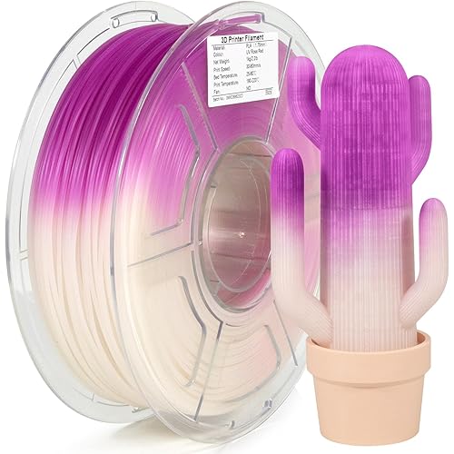 iSANMATE PLA+ 3D Printer Filament, UV or Sunlight Color Change to Rose Red PLA+ Filament 1.75mm,Dimensional Accuracy +/- 0.03 mm, 1 kg Spool