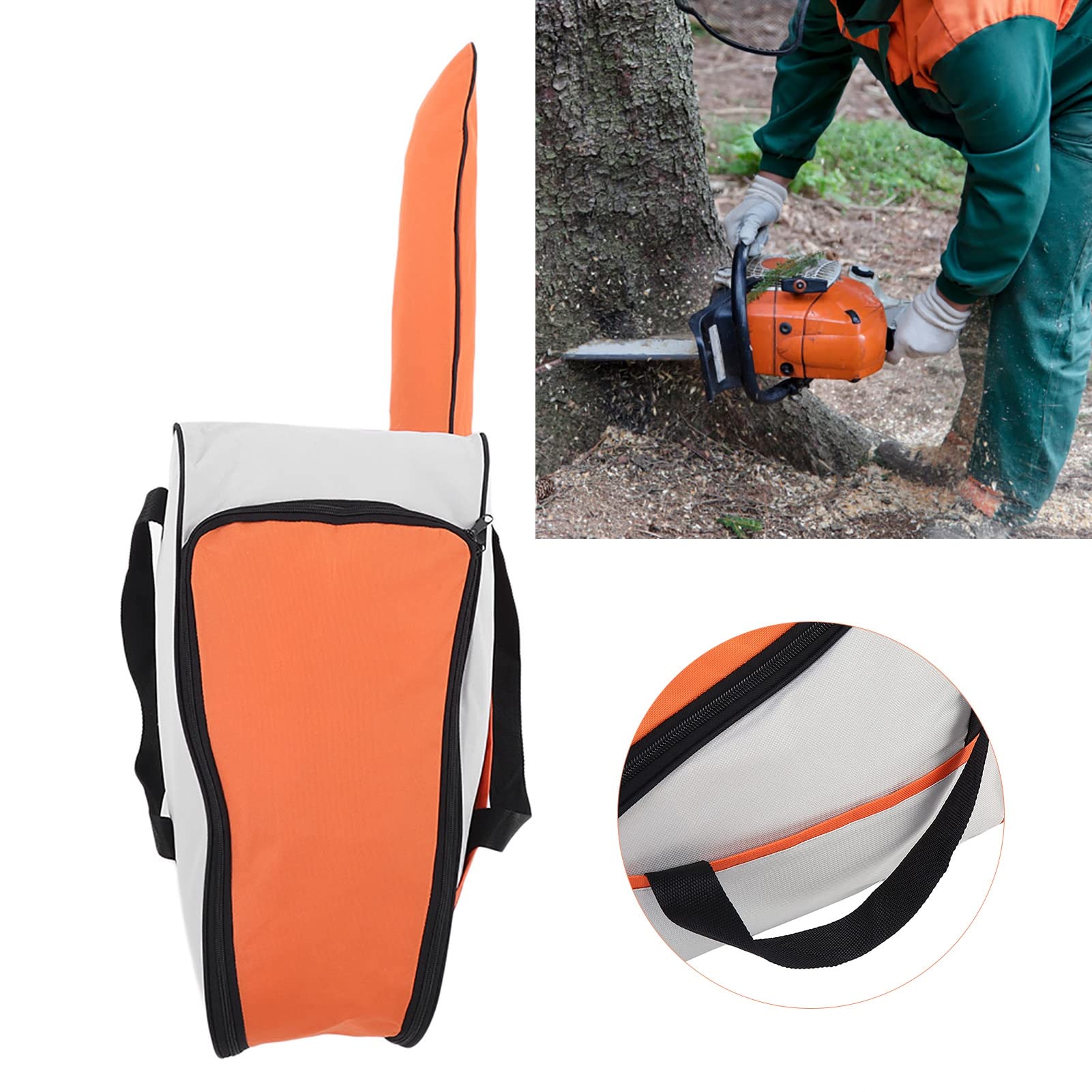 Borsa Per Motosega 36 Pollici - Tessuto Oxford Impermeabile, Rosso - Foto 11