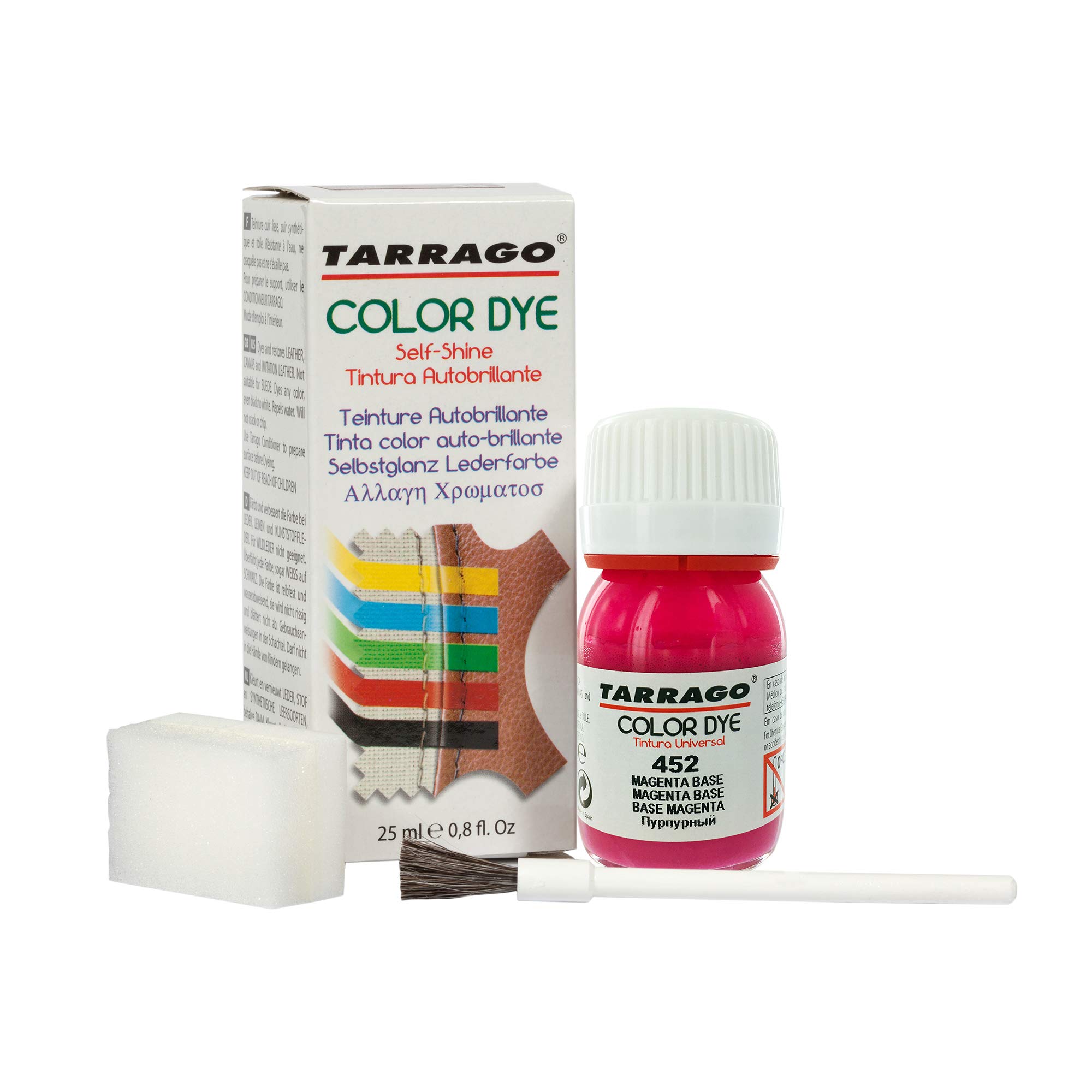 Tinte para Zapatos y Bolsos de Cuero y Textil con Esponja y Brocha | Cubre Rozaduras y Desgastes del Calzado | Gama de 90 colores — view 51