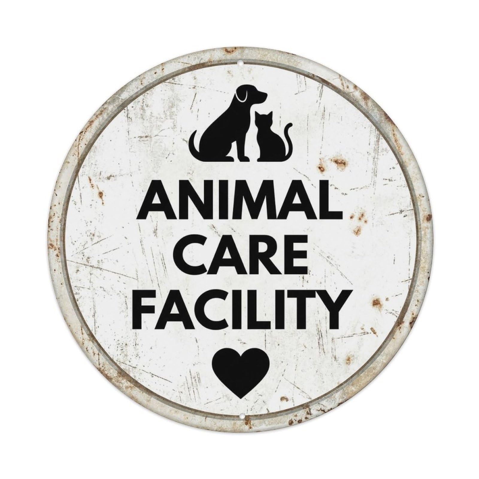 Vintage Animal Care Facility Decor Metal Tin Sign