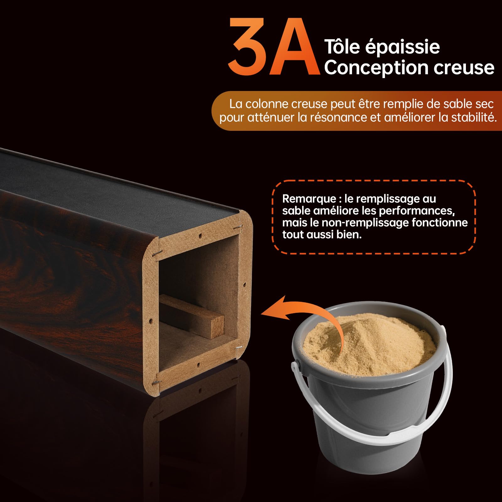 OUUTMEE Lot de 2 Pieds D'Enceintes en Bois, Charge maximale: 50KG, 30CM | Supports de Haut-parleurs Robustes, Pour Enceintes de Bibliothèque et Satellites, Support D'enceinte de Sol
