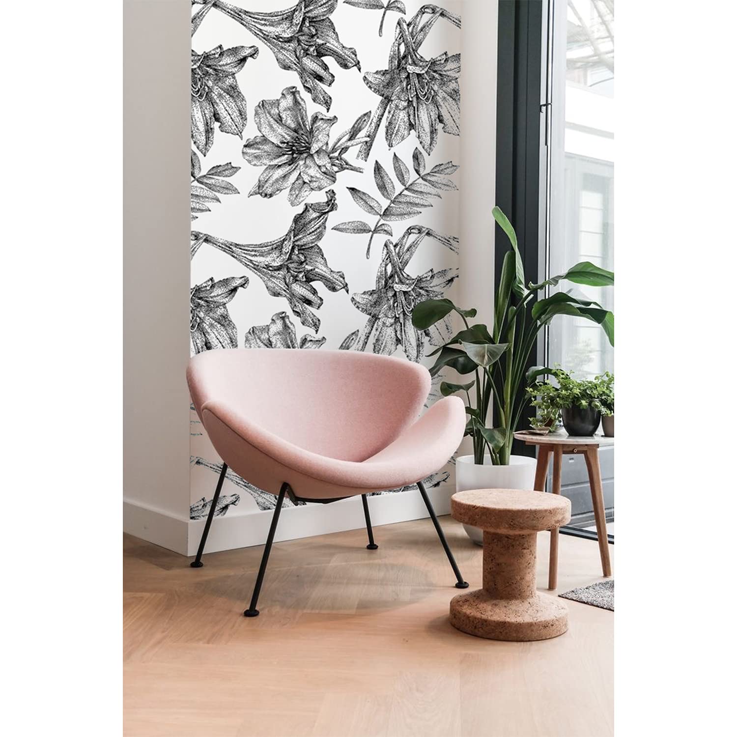 Papier peint lillie pour relooker facilement vos meubles et murs de salon