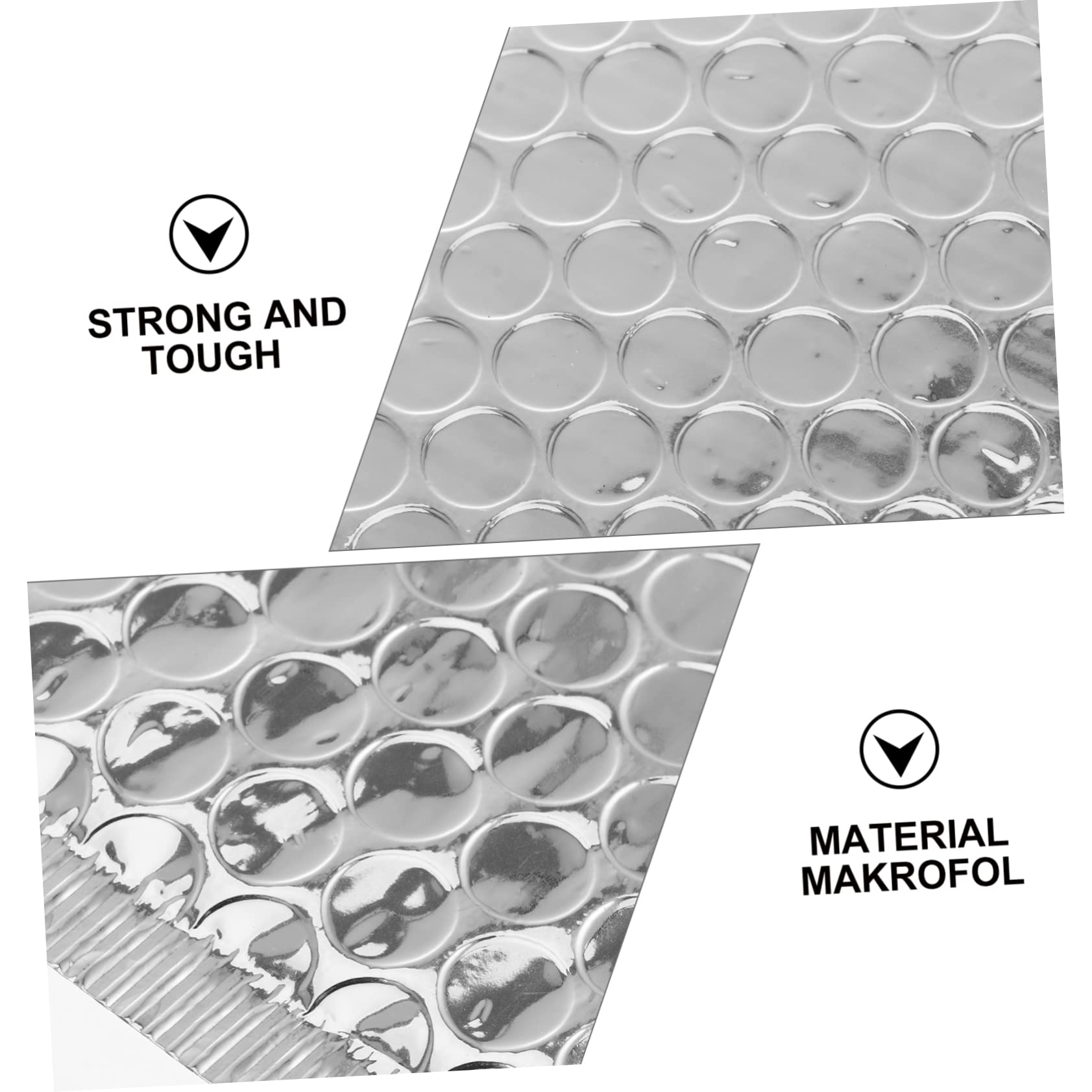 Housoutil Enveloppes à Bulles en Film Laminé 100 Pcs Auto-scellantes Argentées l'école pour Expédition de Livres la Maison