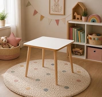 Montessori  ocuk Aktivite Masas   al ma Masas , Ah ap Oyun Boyama Etkinlik Alan , Unisex  ocuk Odas   in, 50 x 50 cm Sadece Masa