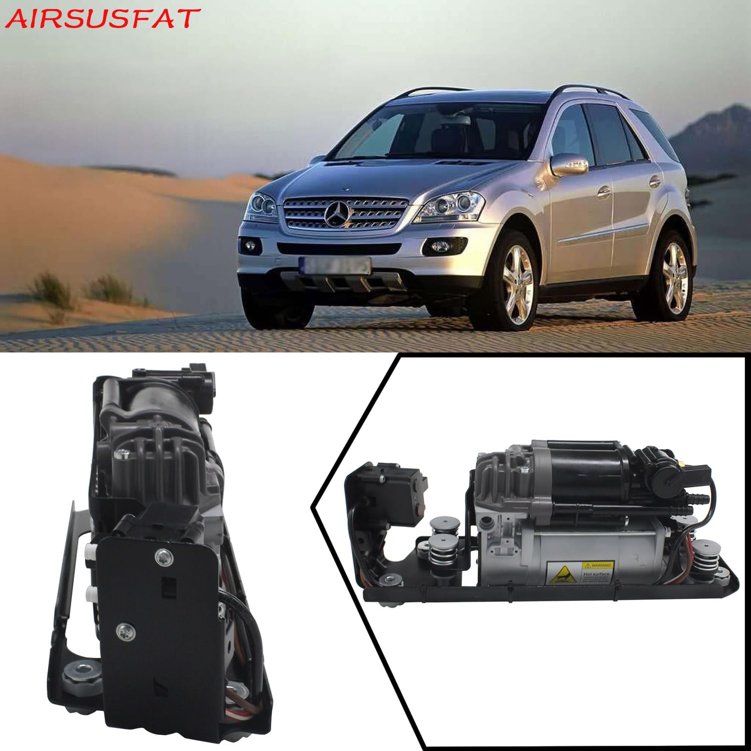 Conjunto de bomba de aire de bloque de válvula de compresor de suspensión de aire con válvula de distribución y soporte compatible con BMW Serie 5 7 F02 F11 37206864215 37206794465