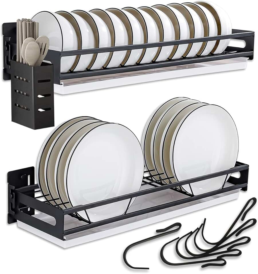 wall mounted dish rack