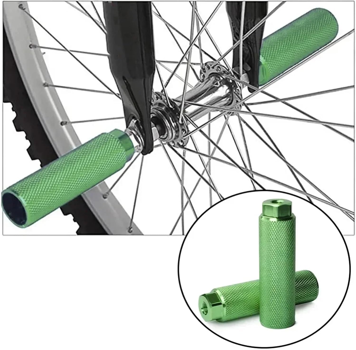 Bike Pegs 10pcs Bike Pegs Aluminum Alloy Anti Skid Lead Foot for Fit Axles Rest