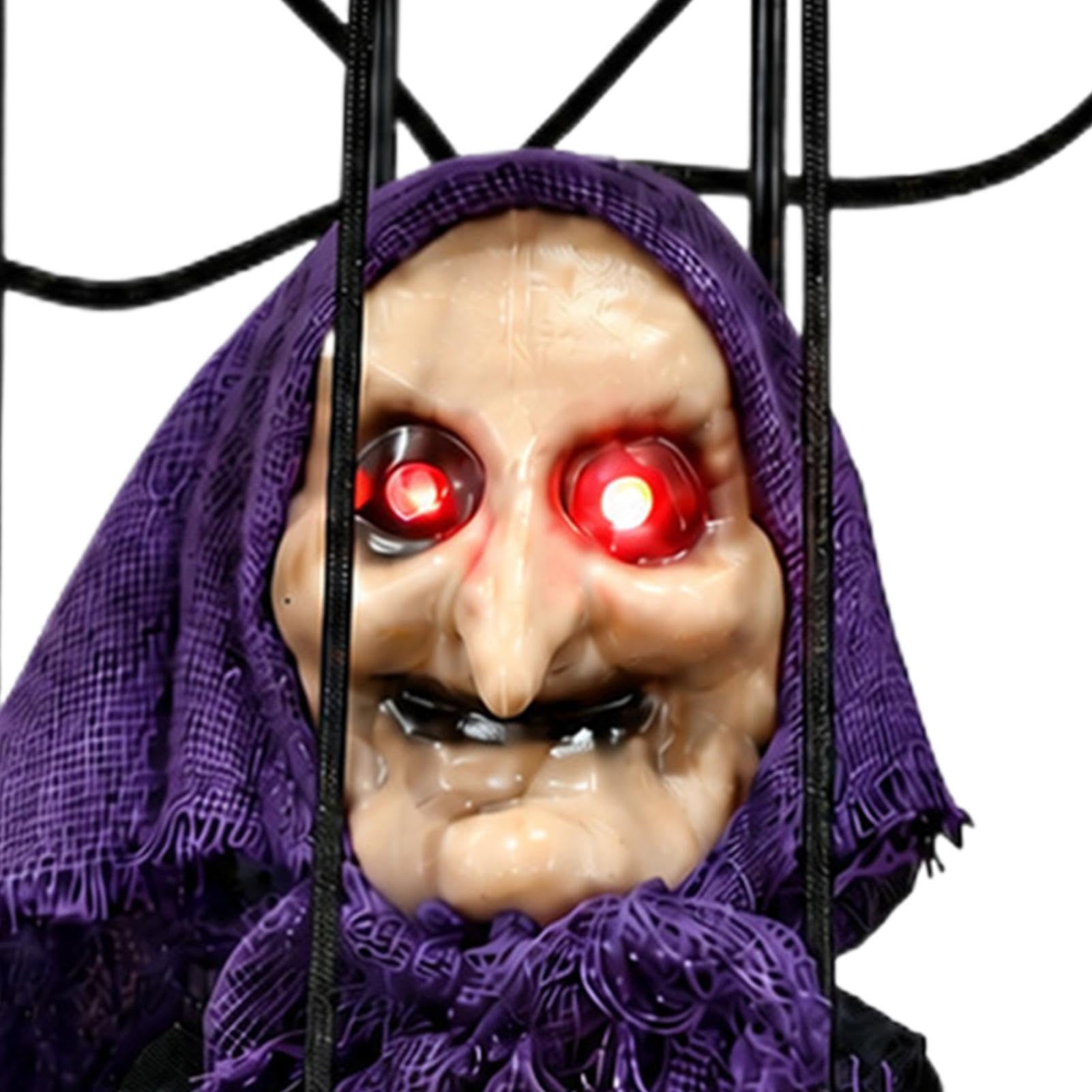 Halloween animowane dekoracje straszne efekty dźwiękowe świecące oczy
