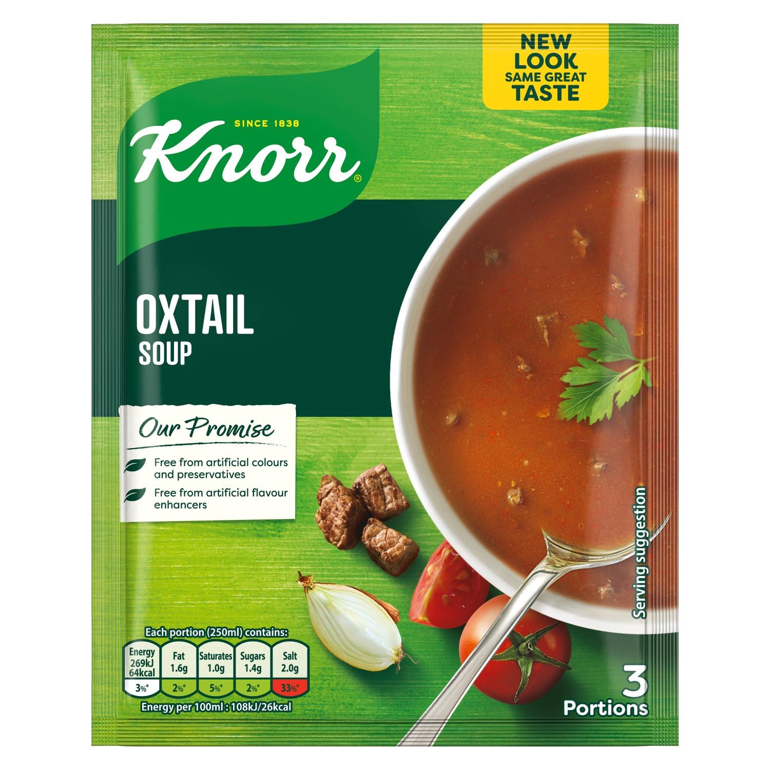Knorr Oxtail Soup Mix, 53g, Pack of 3 (3x1.87oz), Irish Recipe
