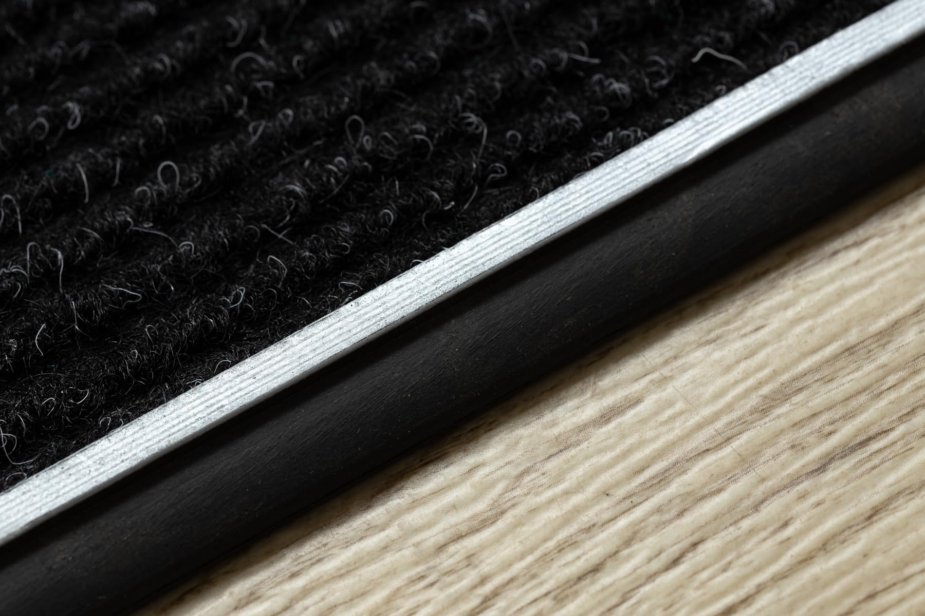 rugsx Felpudo BH DM003 Wet Dry, Antideslizante, Interior, Exterior, Goma - Plata 45x80 cm