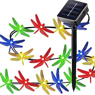 Guirnalda solar al aire libre, iluminación exterior, guirnalda de energía solar, 30 LED, diseño de , brillo de hadas atardecer para Navidad, boda, Halloween