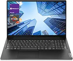 Lenovo Notebook empresarial V-Series V15, tela FHD de 15,6 polegadas, AMD Ryzen 7 7730U, 24 GB de RAM, SSD de 1 TB, teclado numérico, HDMI, RJ45, webcam, Wi-Fi, Windows 11 Pro, preto