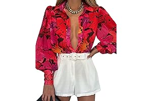 Floral Print Womens Kentucky Derby Shirts