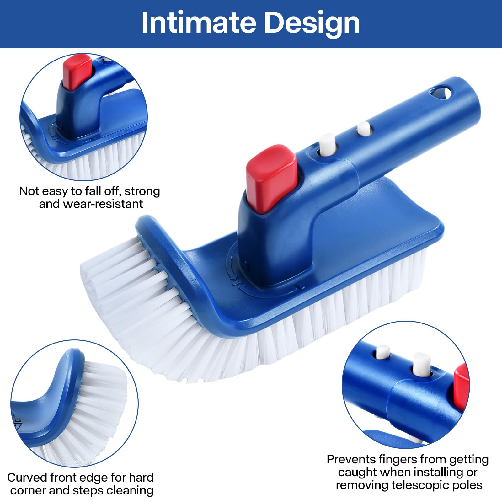 Tête de Brosse Piscine Rotative 180 Degrés, Brosse d'Angle pour Piscines et Carrelages