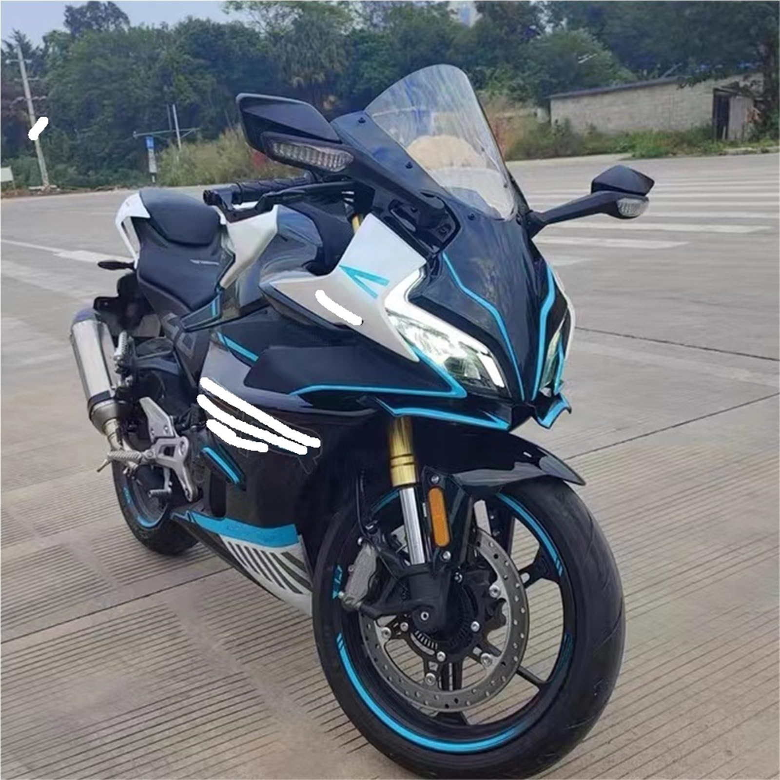 Deflektor motocykla Pasuje do 450SR 2022-2025 Zwiększenie osłony przedniej szyby deflektora szyby przedniej spojler przedłużający szyba przednia(11)