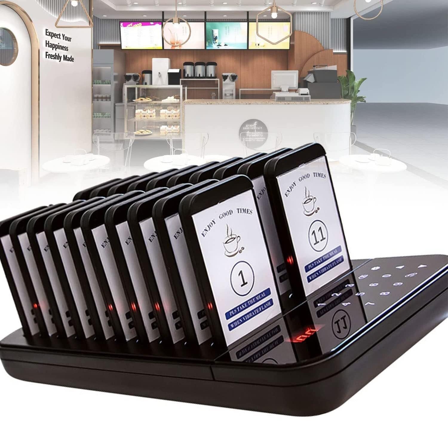 Système de téléavertisseur de restaurant longue distance 500m avec 20 récepteurs