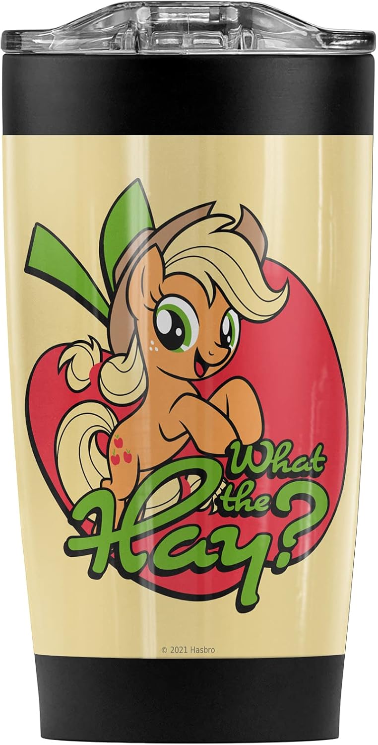 Logovision My Little Pony Tv What The Hay Stainless Steel Tumbler 20 oz Coffee Travel Mug/Cup, Vacuum Insulated & Double Wall with Leakproof Sliding Lid | Great for Hot Drinks and Cold Beverages