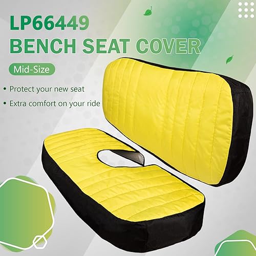 Miniatura 3 de LP66449 - Funda de asiento de banco de tamaño mediano para John Deere Gator XUV560 XUV590  Tela Oxford 300D, cómoda, impermeable