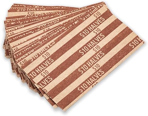 Miniatura 6 de Envoltorios de monedas de medio dólar, 100 envoltorios de monedas a rayas planas