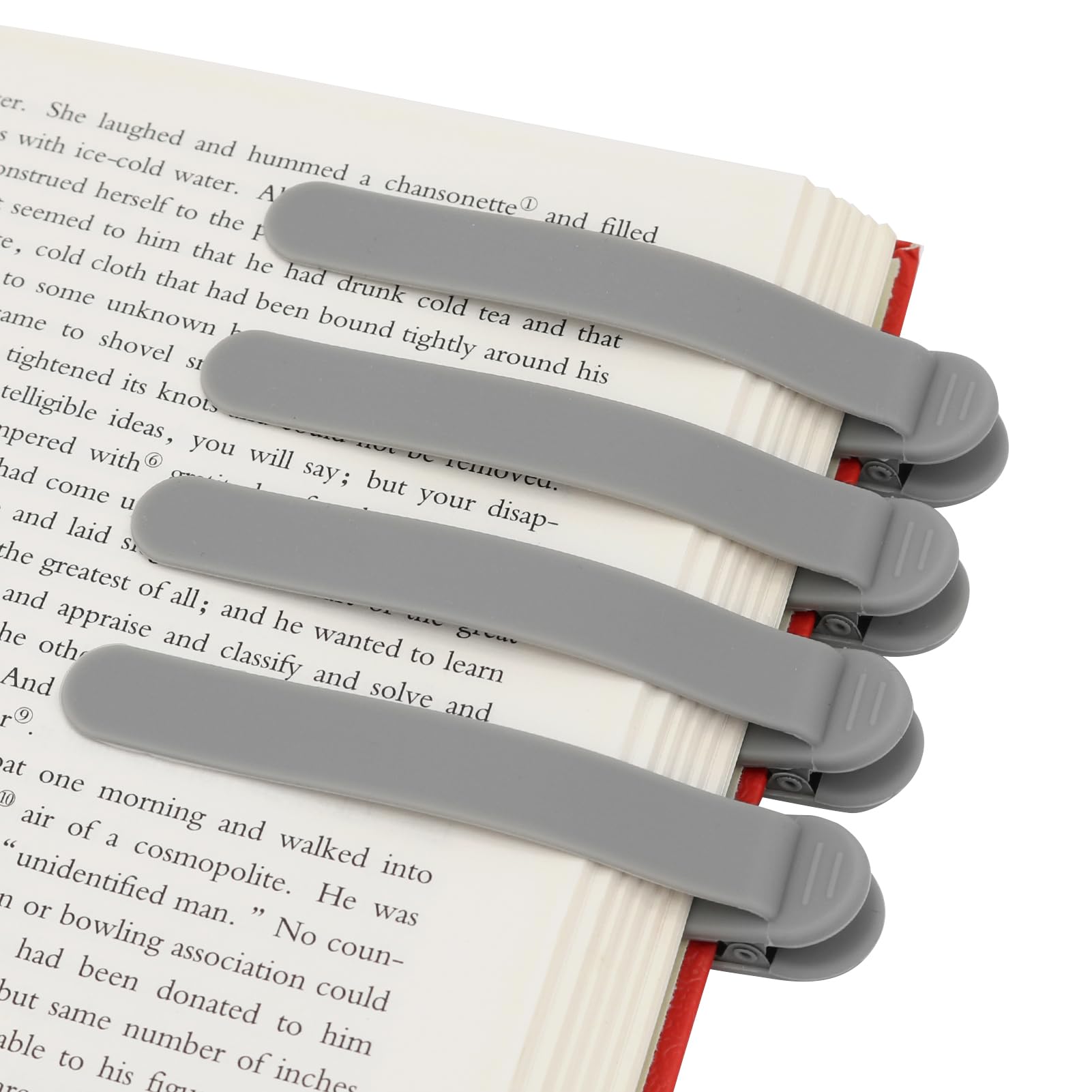 SMUK 4pcs Funny Book Marks for Reading Women, Silicone Automatic Bookmarks for Book Lovers, Creative Book Markers Reading Accessories Bookmark Clip Book Page Holder â image 1
