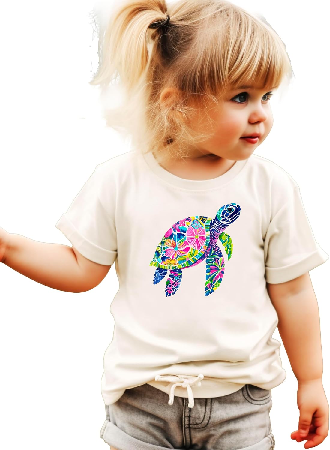 Trendy Turtle Shirt for Women, Teens & Kids Summer Sea Turtle T-Shirt
