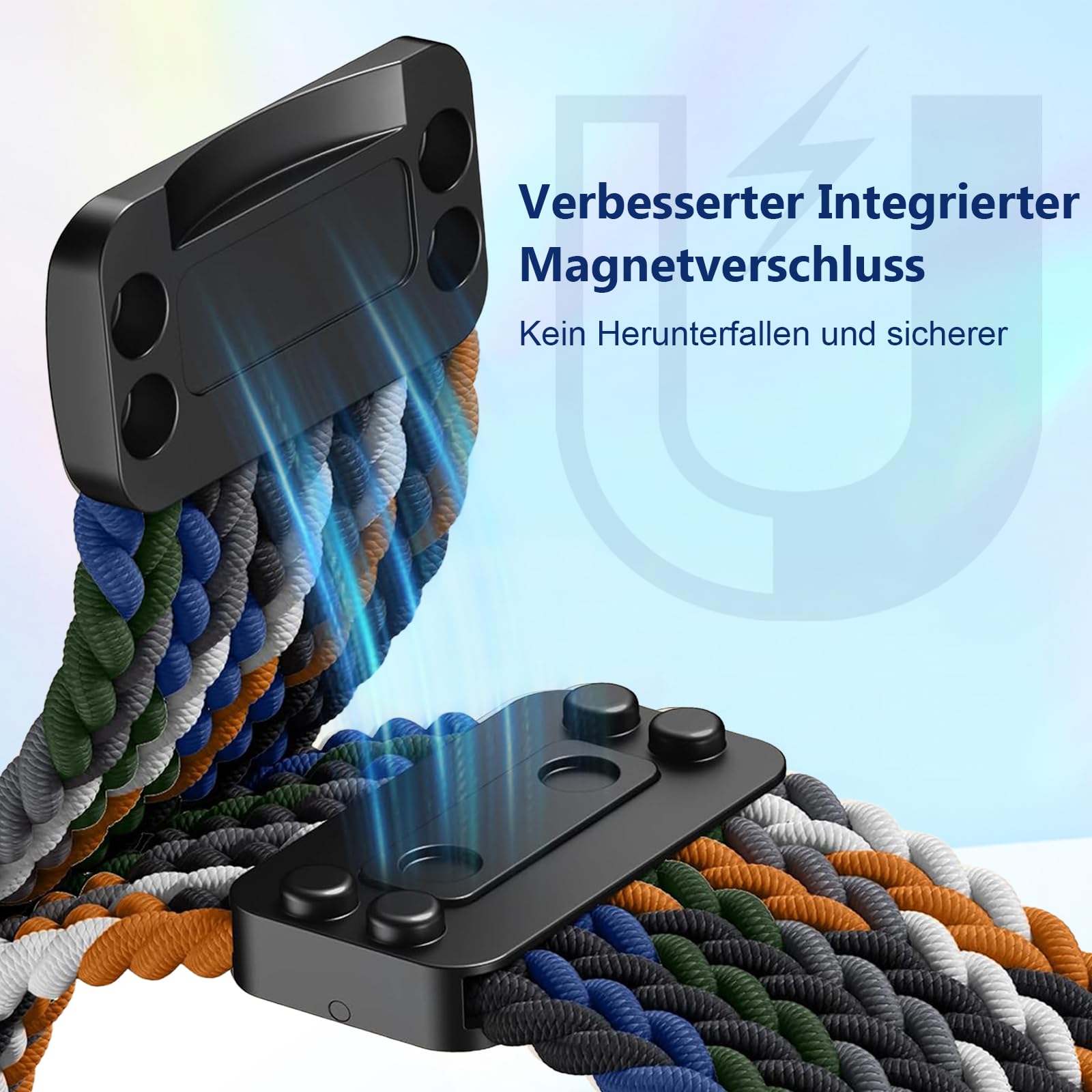 3 Piezas Niños Correa Compatible para Z7/Z6/Z1 Watch Phone, Nylon Trenzado Pulseras de Repuesto imoo Smartwatch Z7/Z6/Z1 con Cierre Magnético para Niños y Niñas