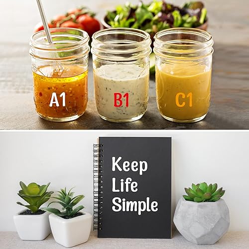 Miniatura 6 de 1512 piezas de 12 hojas de calcomanías de letras  Calcomanías de vinilo con números del alfabeto, calcomanías autoadhesivas para artes y