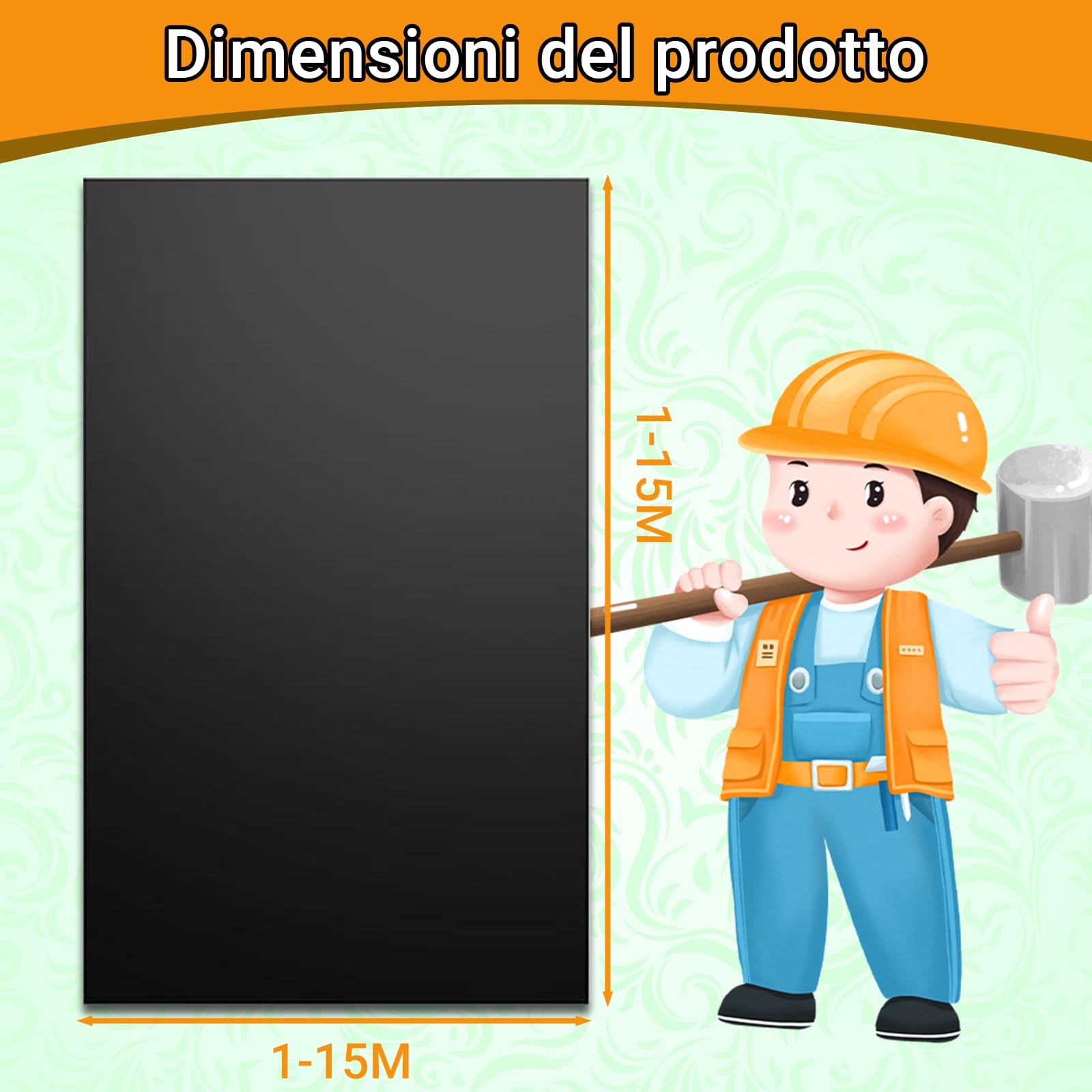 Telo Nero in PVC 4x8m per Laghetto – Fodera Impermeabile con Protezione Anti-UV, Perfetta per Laghetti, Fontane e Aree Acquatiche.