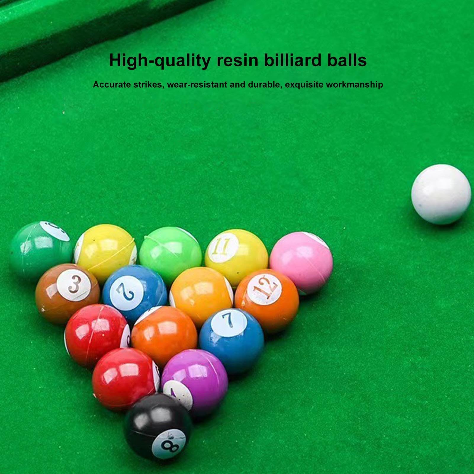 Mini jeu de billard – Jeu de billard portable, kit de sport portable | Planche de bureau compacte pour , débutants, maison, salle de classe, fête, activité, voyage, jeu, renforcement des