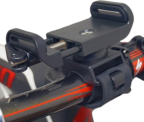 BiKase Práctica abrazadera para teléfono, soporte de teléfono resistente para bicicleta, ajuste universal, ideal para manillares, bicicletas,
