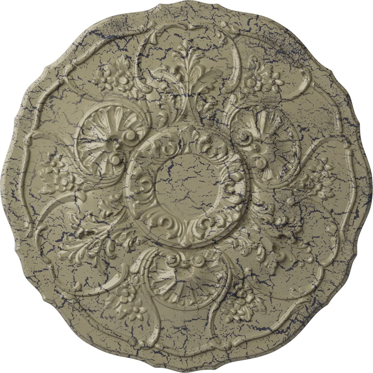 Ekena Millwork CM22CNCSC 22-1/2 x 1-1/2 Cornelia Ceiling Medallion, Castle Stone Crackle